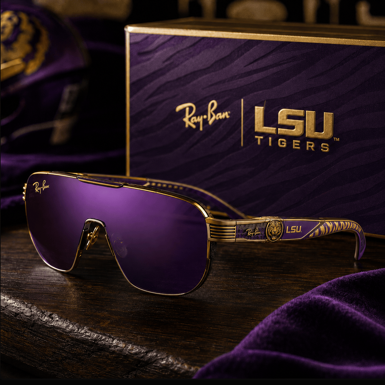 PREMIUM LSU UNISEX SUNGLASSES NTVA